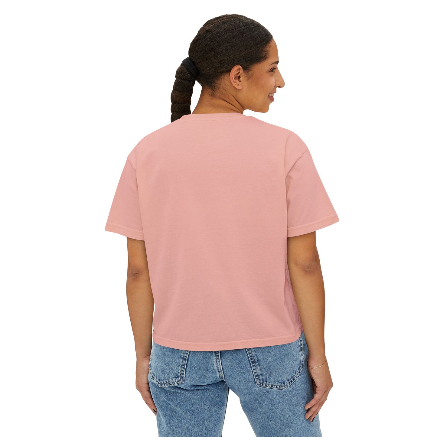 Cosmic Cowgirl Women's Boxy Tee - Soft Pastel Graphic Shirt for Lovers