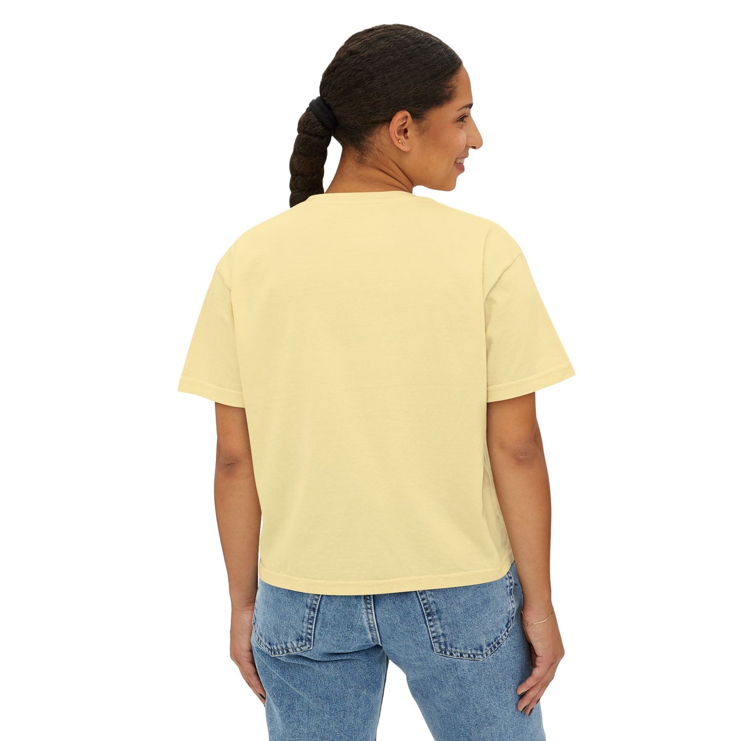 Cosmic Cowgirl Women's Boxy Tee - Soft Pastel Graphic Shirt for Lovers