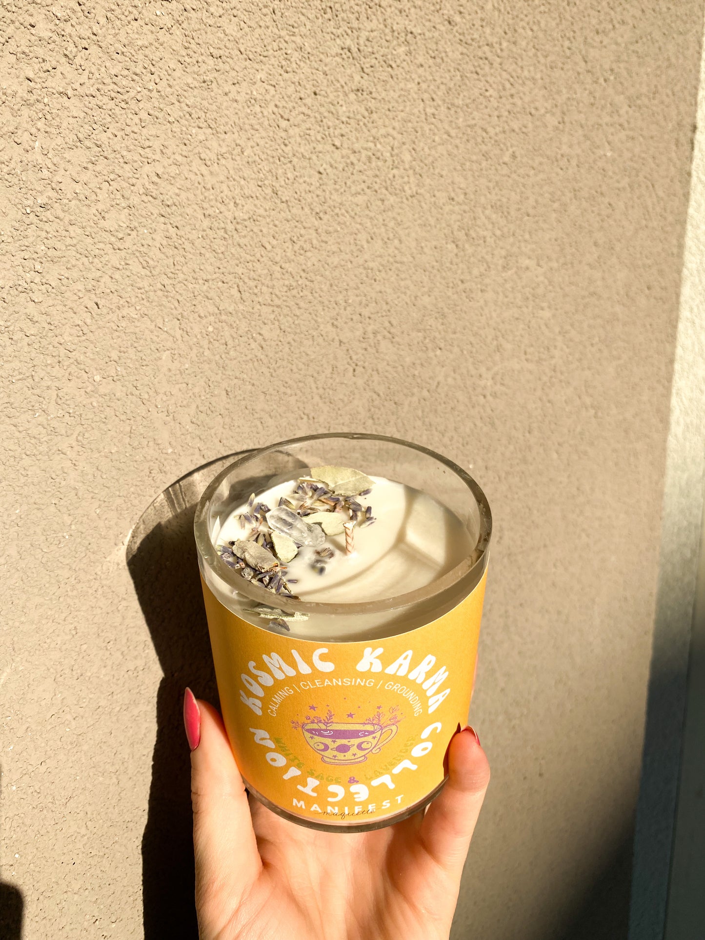Kosmic Karma | White Sage & Lavender Clean Scent | 10 oz. Candle