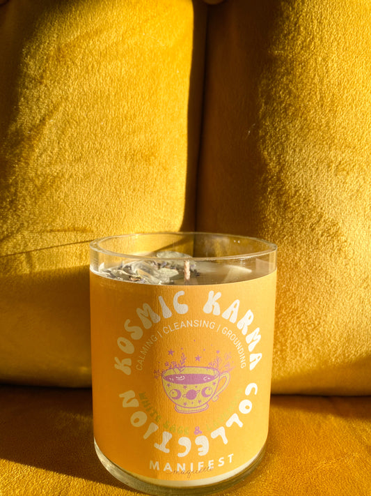 Kosmic Karma | White Sage & Lavender Clean Scent | 10 oz. Candle