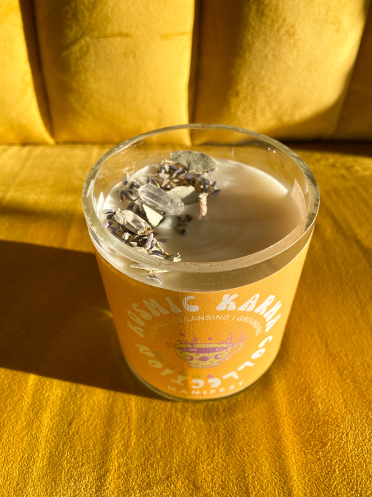 Kosmic Karma | White Sage & Lavender Clean Scent | 10 oz. Candle