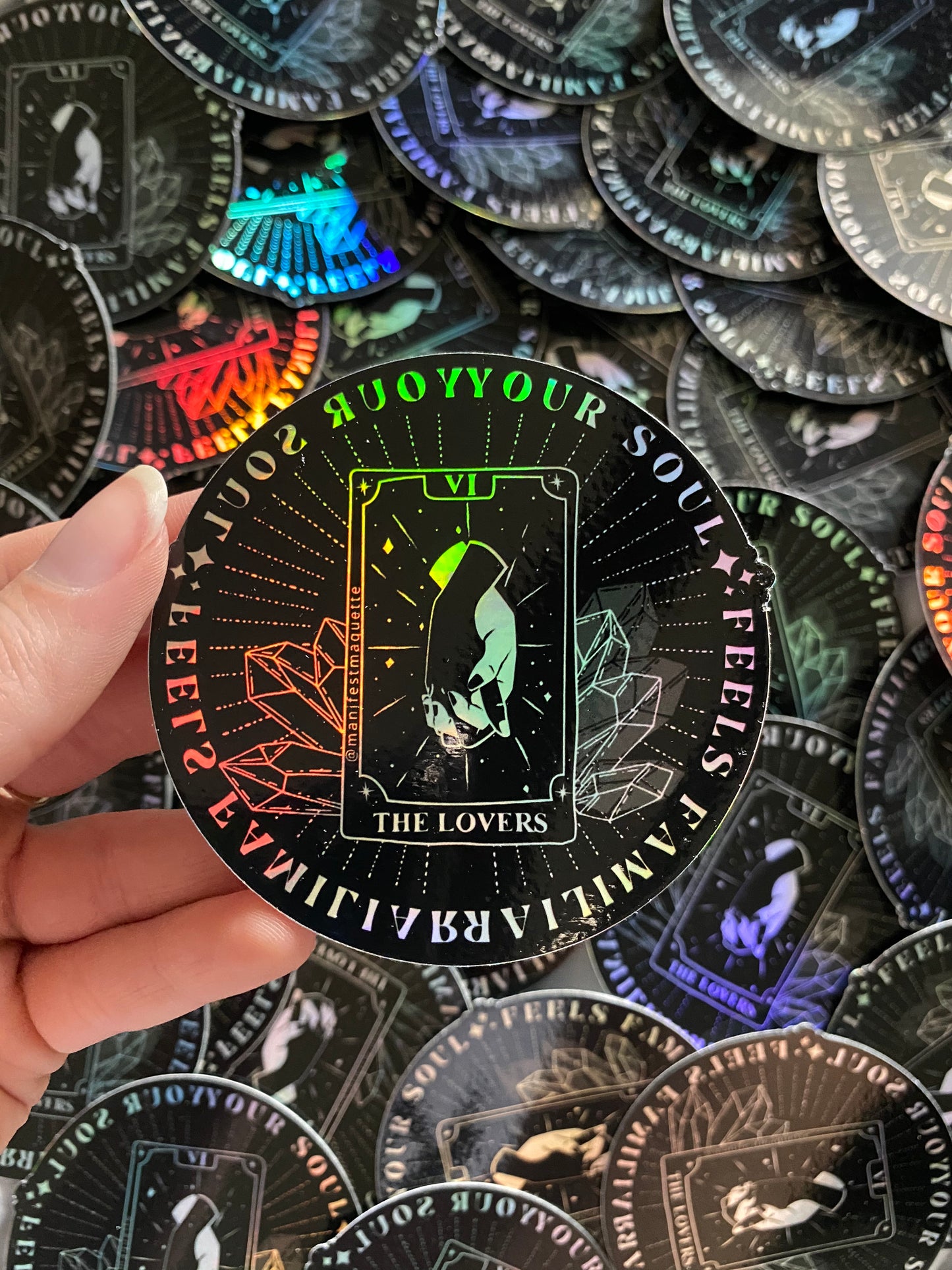 Your Soul Feels Familiar | Holographic Sticker