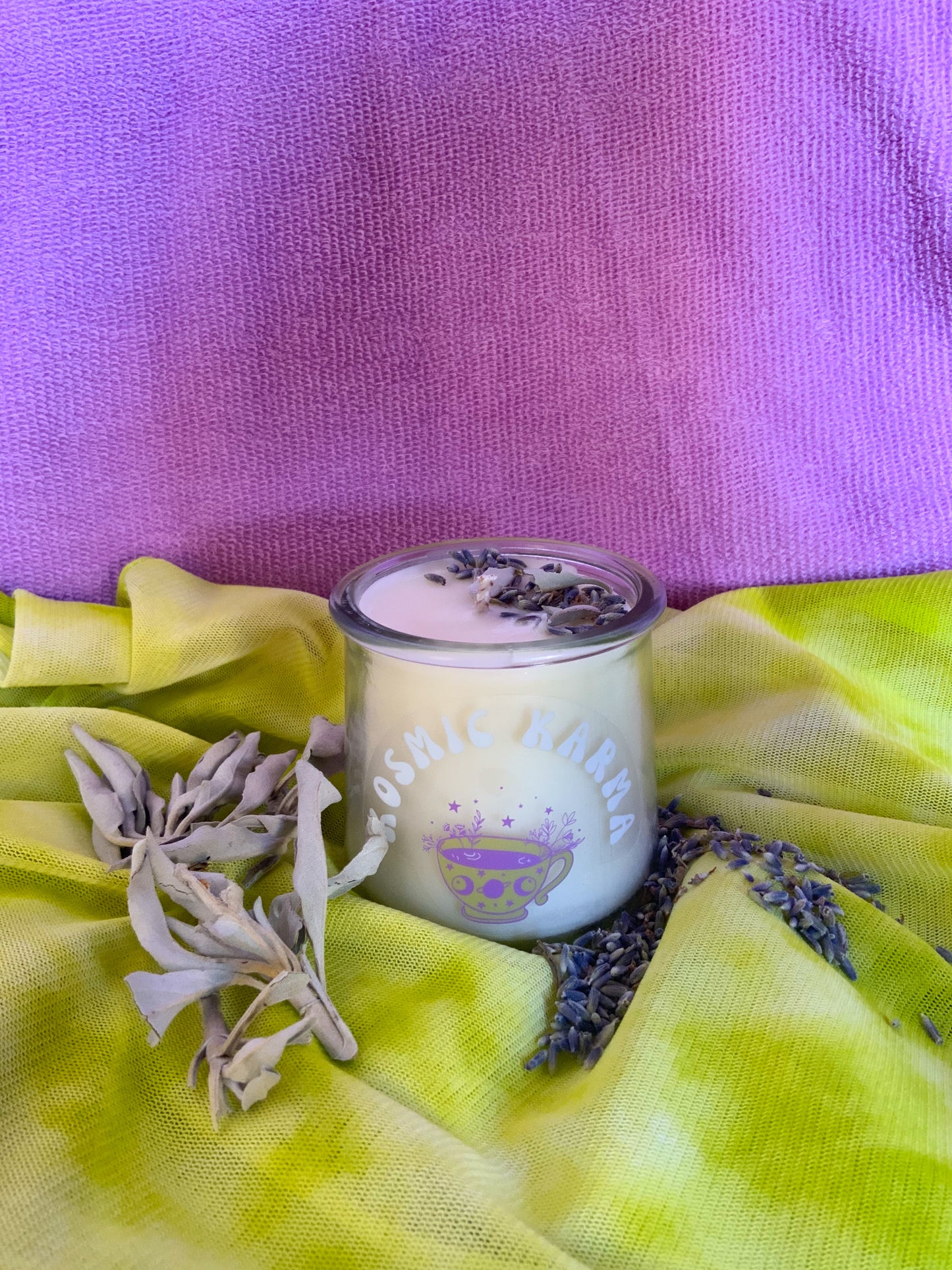 Kosmic Karma | White Sage & Lavender Clean Scent | 5 oz. Candle