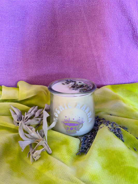 Kosmic Karma | White Sage & Lavender Clean Scent | 5 oz. Candle