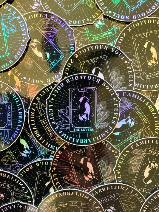 Your Soul Feels Familiar | Holographic Sticker